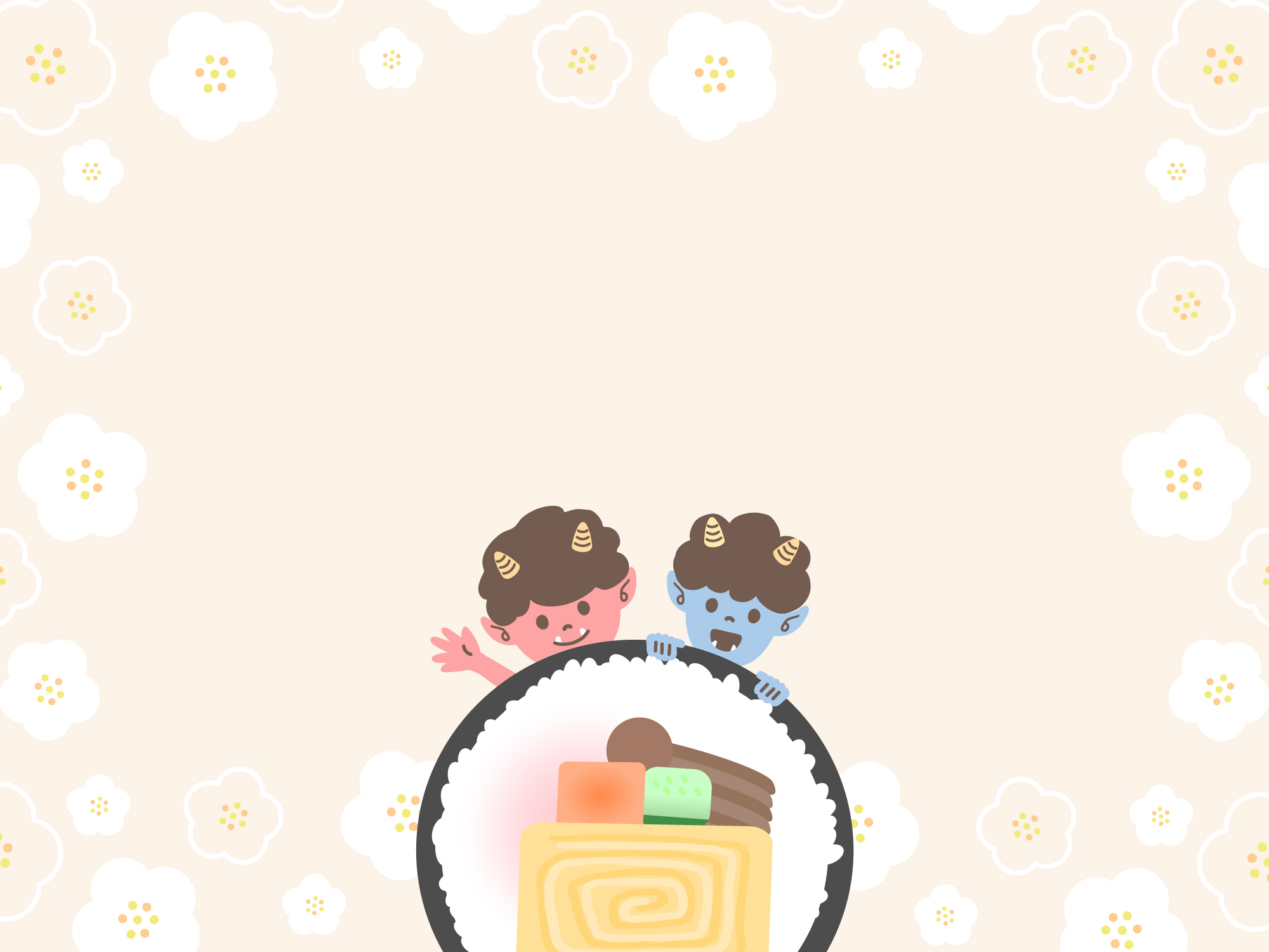 豆まき会をしたよ